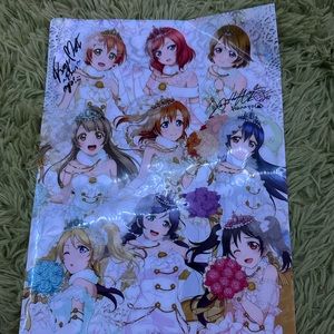 Love live paper folder with signed autographs